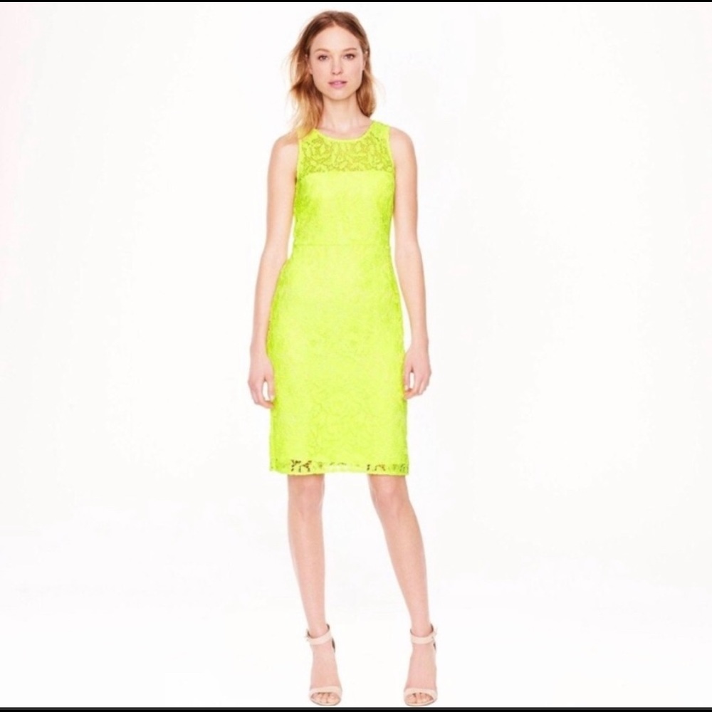 J. Crew Collection Neon Lace Dress - 12
